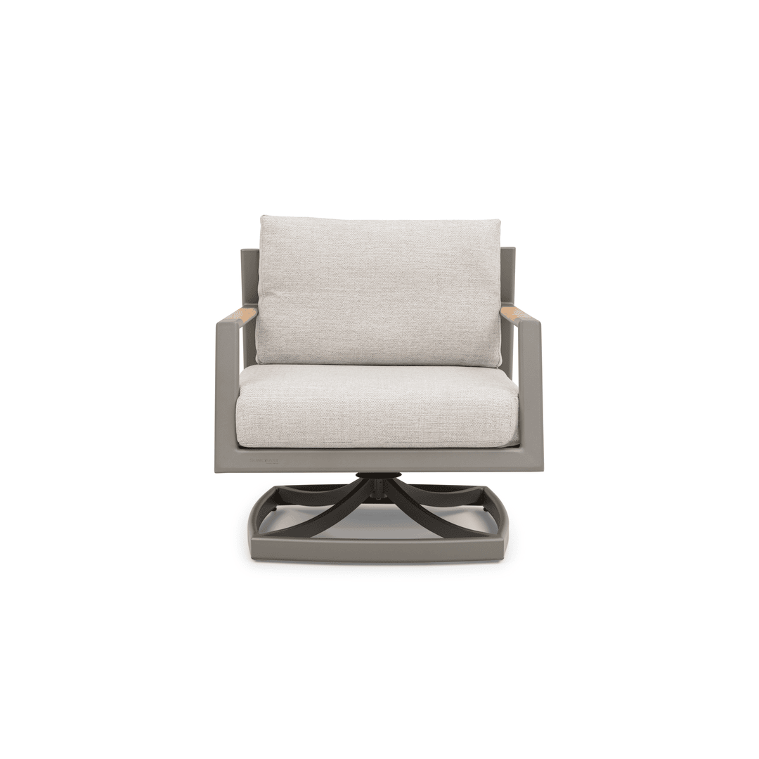 Pioneer 2-Seater Swivel Chair Set - Champagne