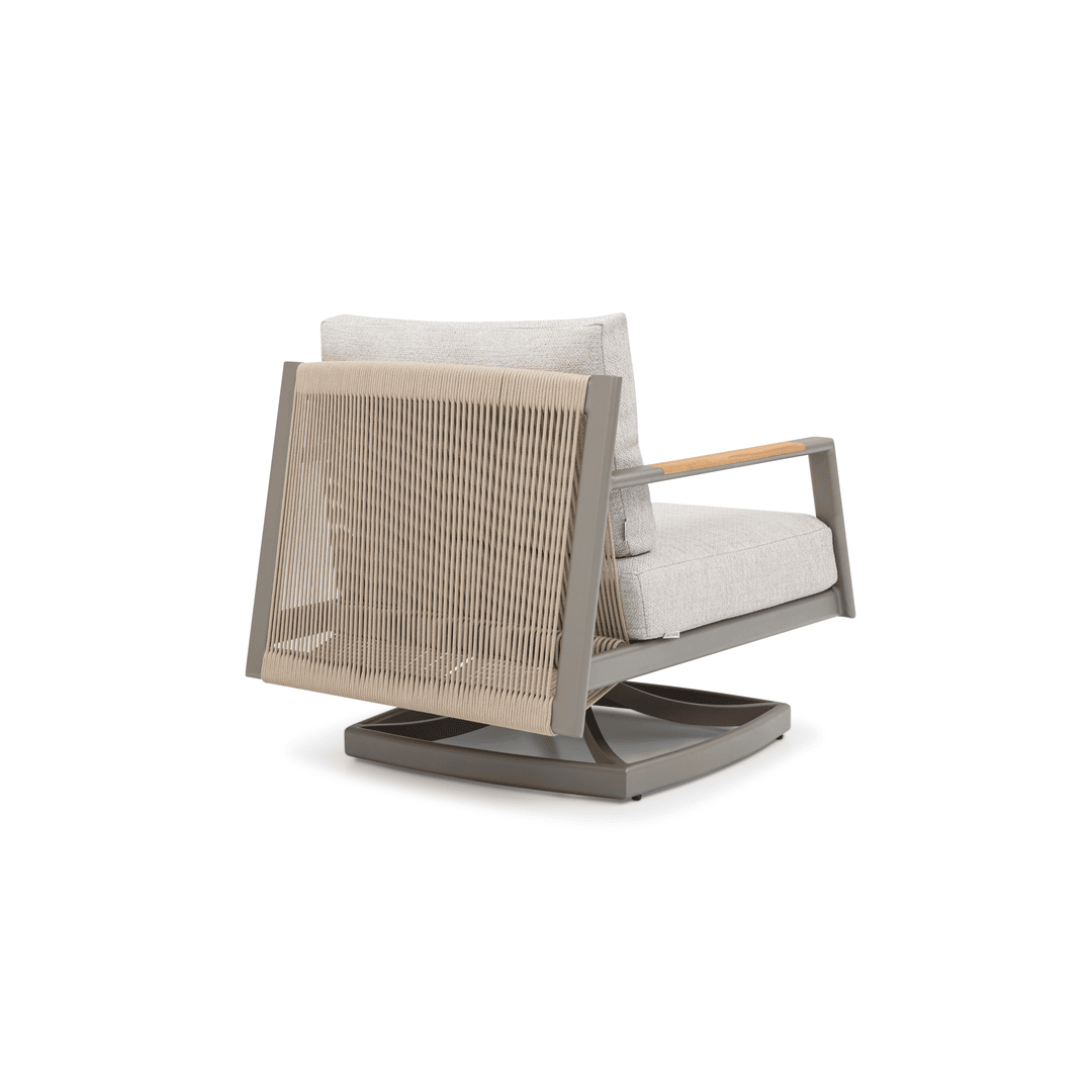 Pioneer 2-Seater Swivel Chair Set - Champagne