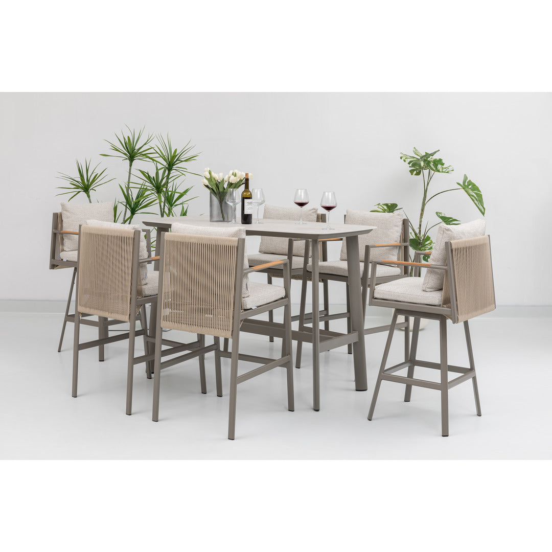 Pioneer 6-Seater Bar Set - Champagne