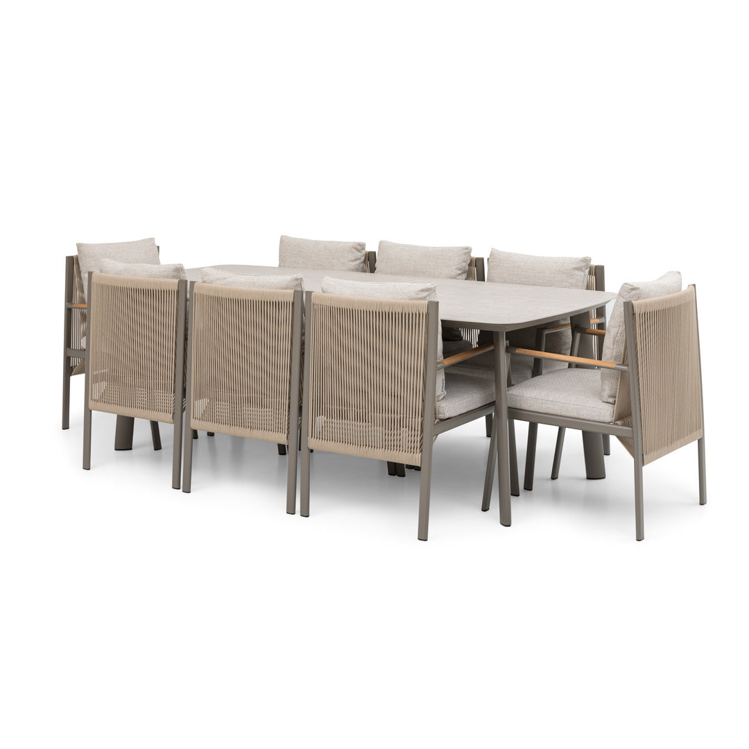 Pioneer 8-Seater Dining Set - Champagne