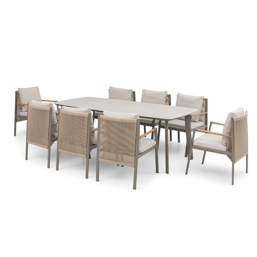 Pioneer 8-Seater Dining Set - Champagne