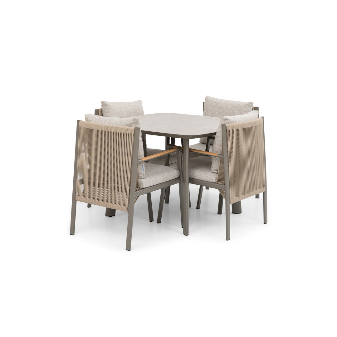 Pioneer 4-Seater Dining Set - Champagne