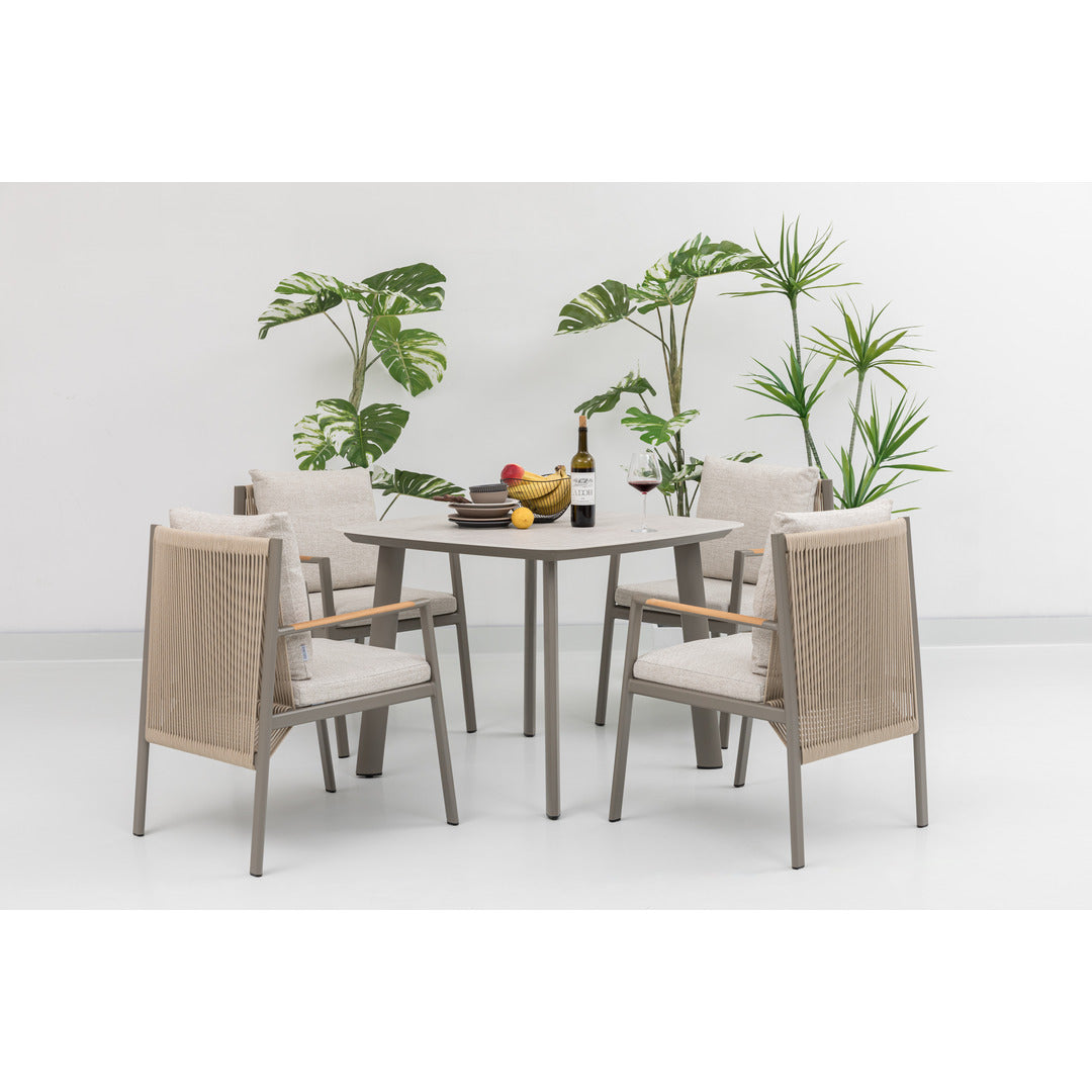 Pioneer 4-Seater Dining Set - Champagne