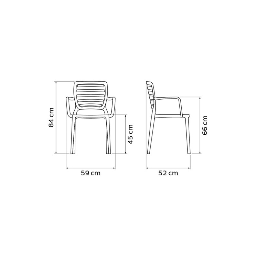 Sofia Armchair Holed Backrest - Taupe