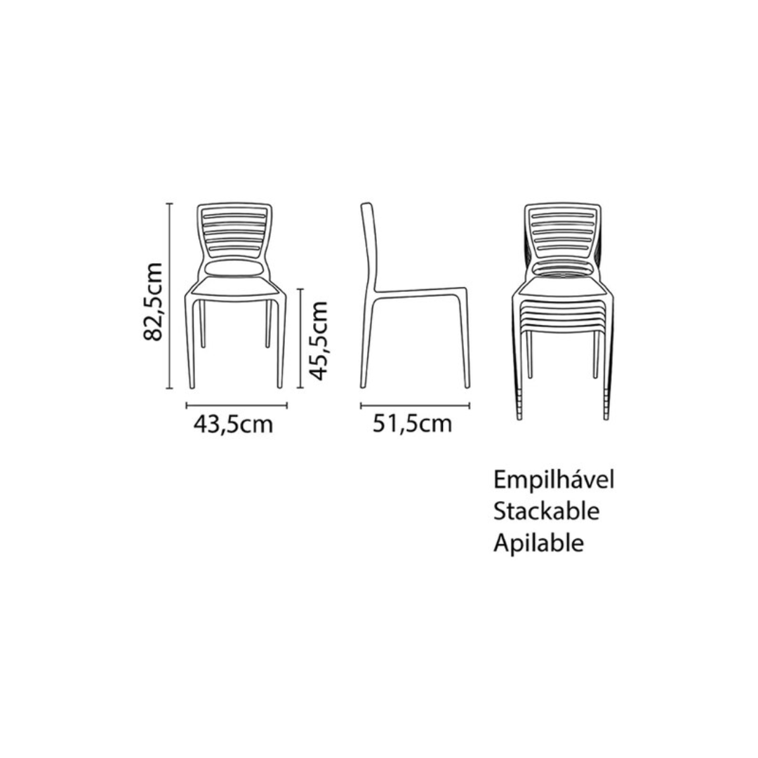 Sofia Chair Horizontal Backrest - Beige