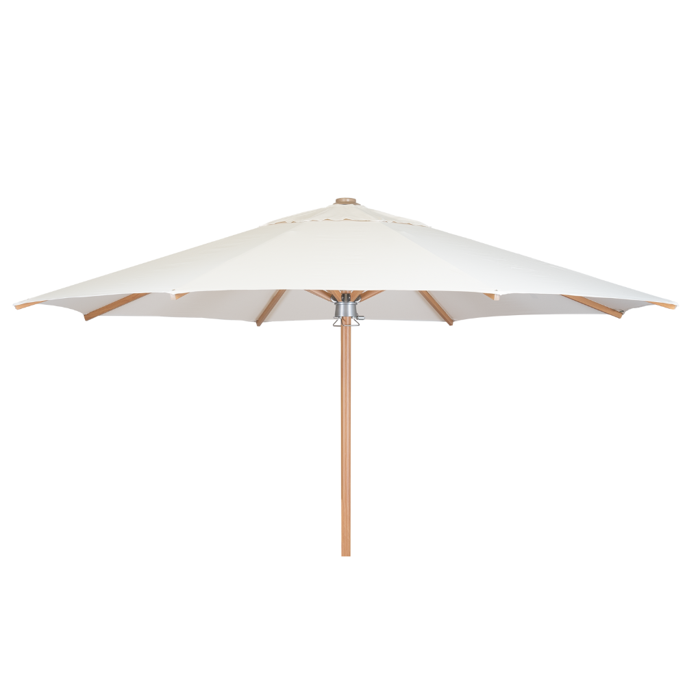 3 Meter Round Hydraulic Umbrella in Wood Look Finish