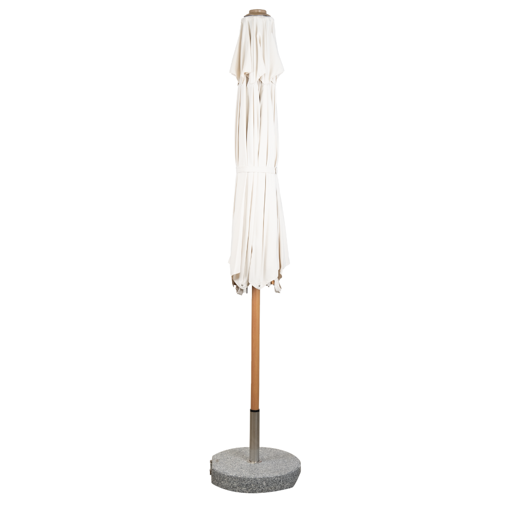 3 Meter Round Hydraulic Umbrella in Wood Look Finish