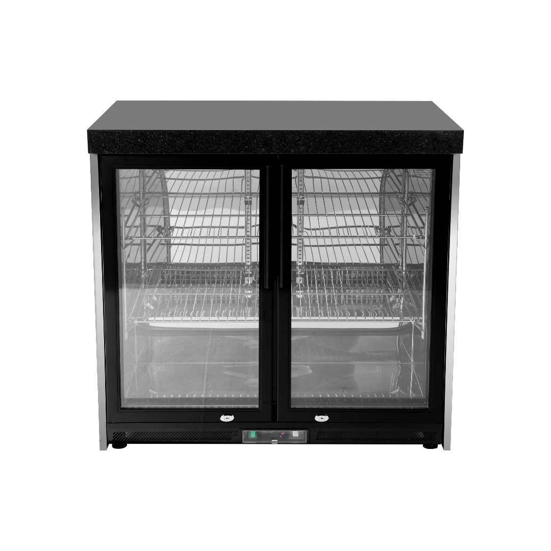 Double Door Fridge - Black