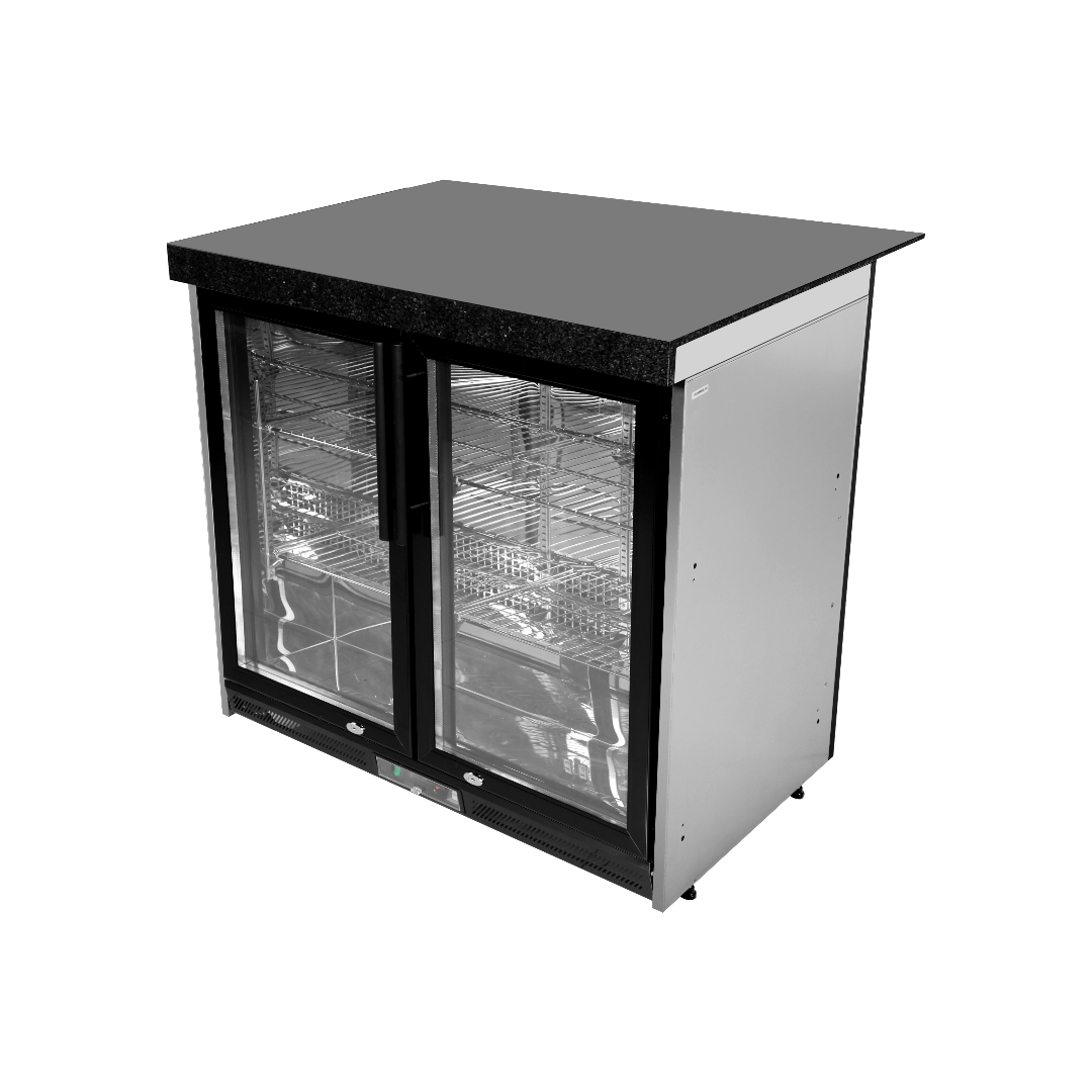 Double Door Fridge - Black