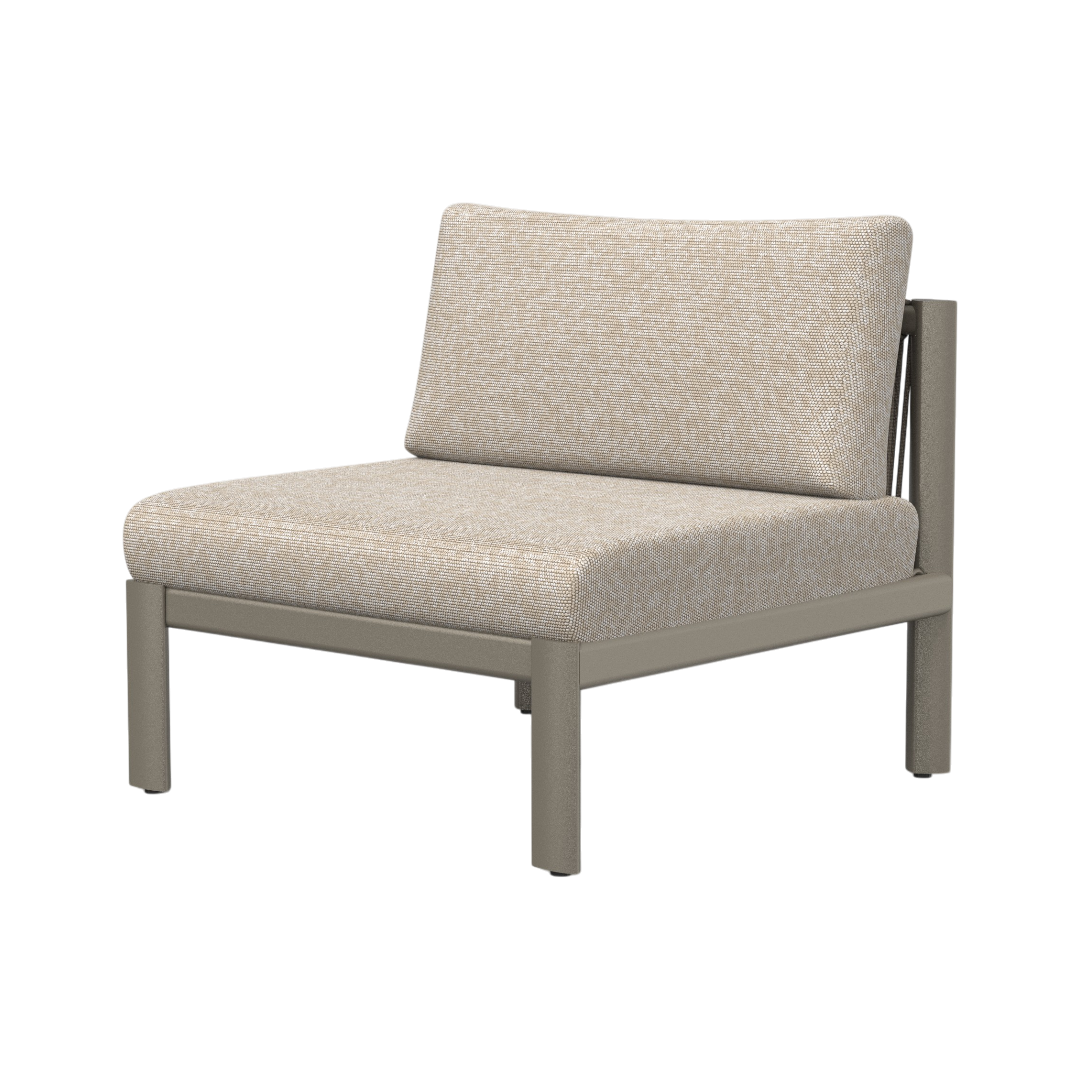 Apollo Middle Sofa - Brown & Beige