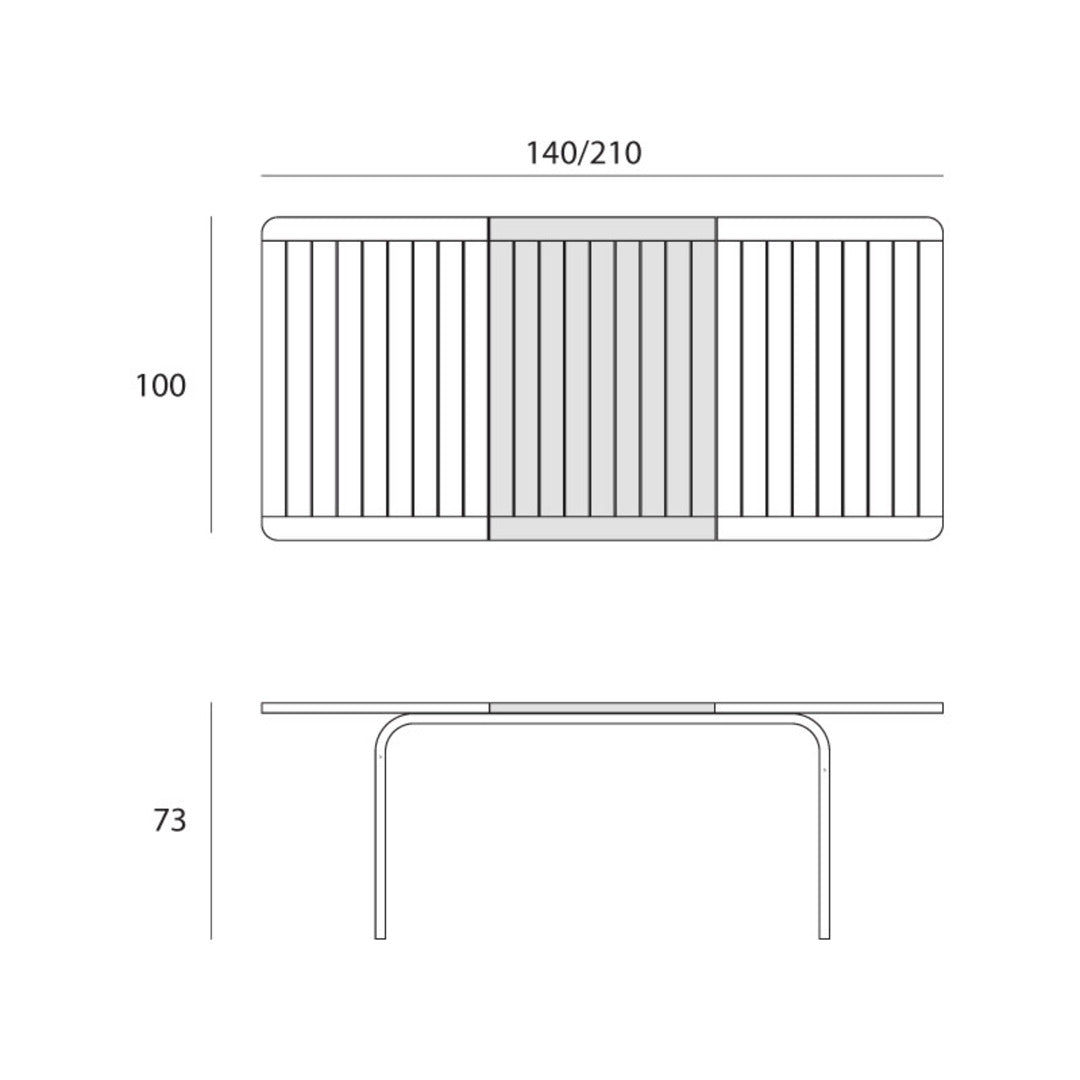 Tavolo Alloro-140 8-Seater Extendable Table - White