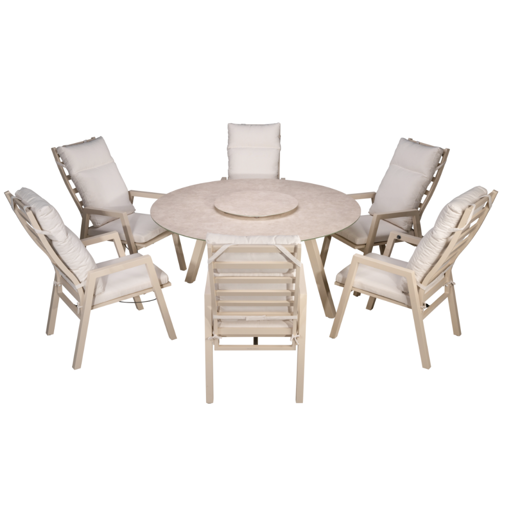 Athena 6-Seater Dining Set - Off White