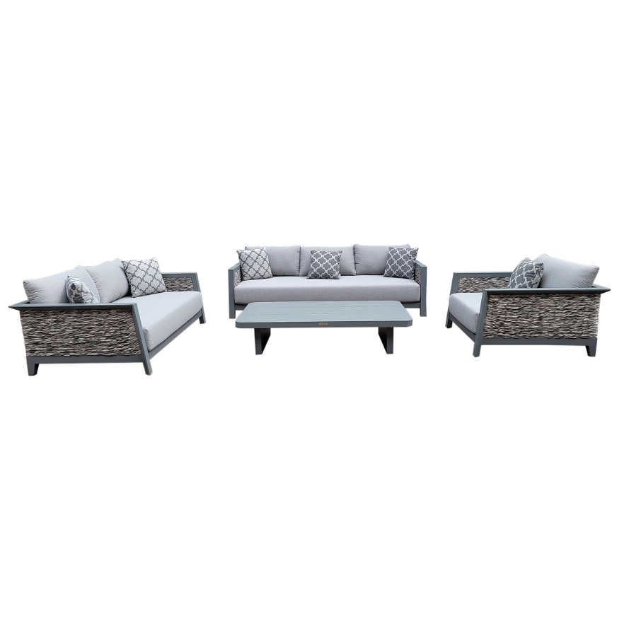 History Sofa Set Charcoal
