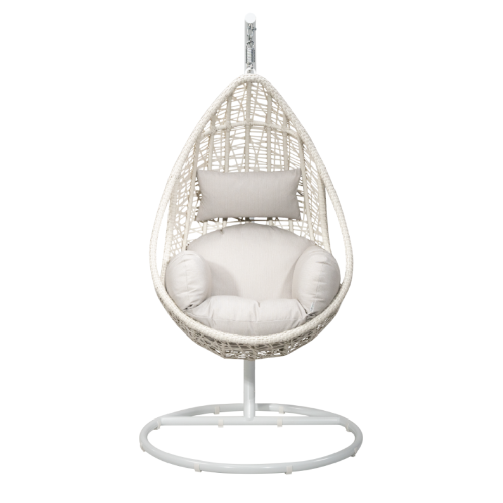 Snail Balcony Hanging Chair-Off White