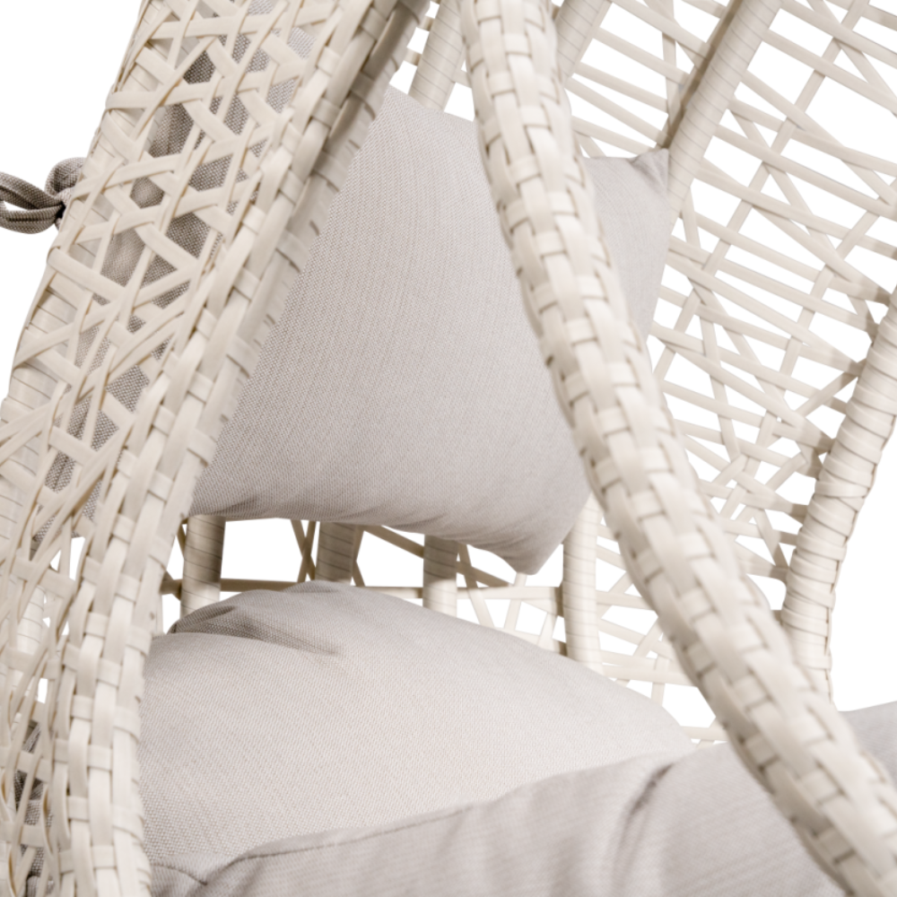Snail Balcony Hanging Chair-Off White