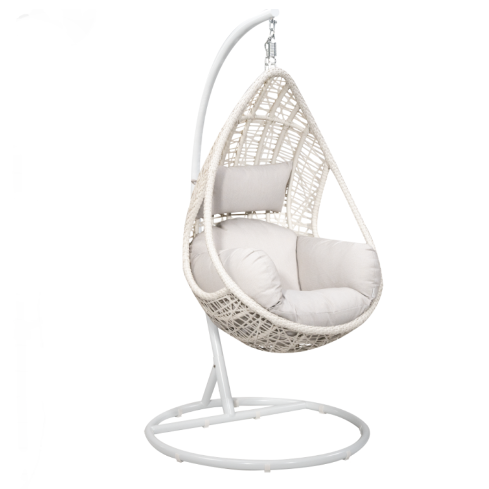 Snail Balcony Hanging Chair-Off White