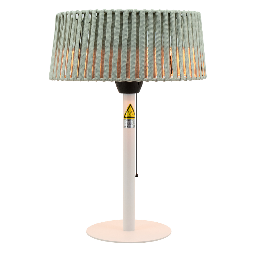 Electric Patio Heater/ Single Heating Lamp-White