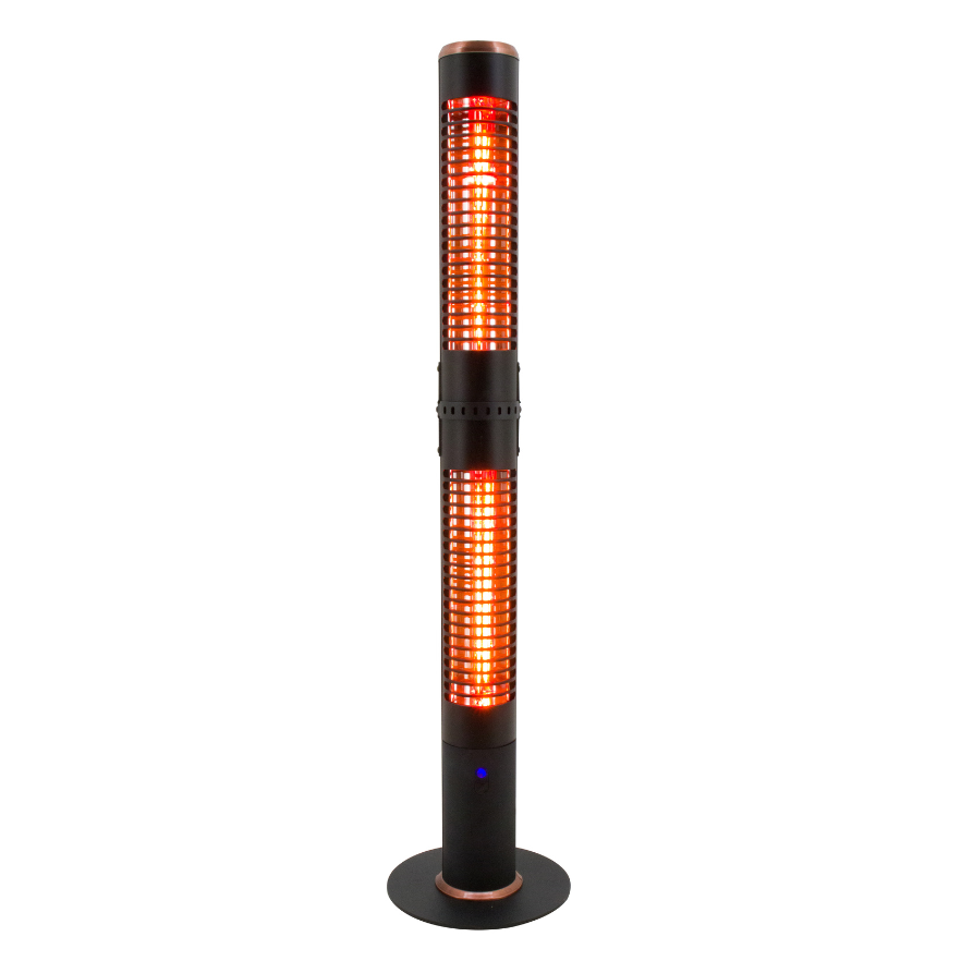 Electric Patio Heater Rose Golden Tube Black/Brown Box