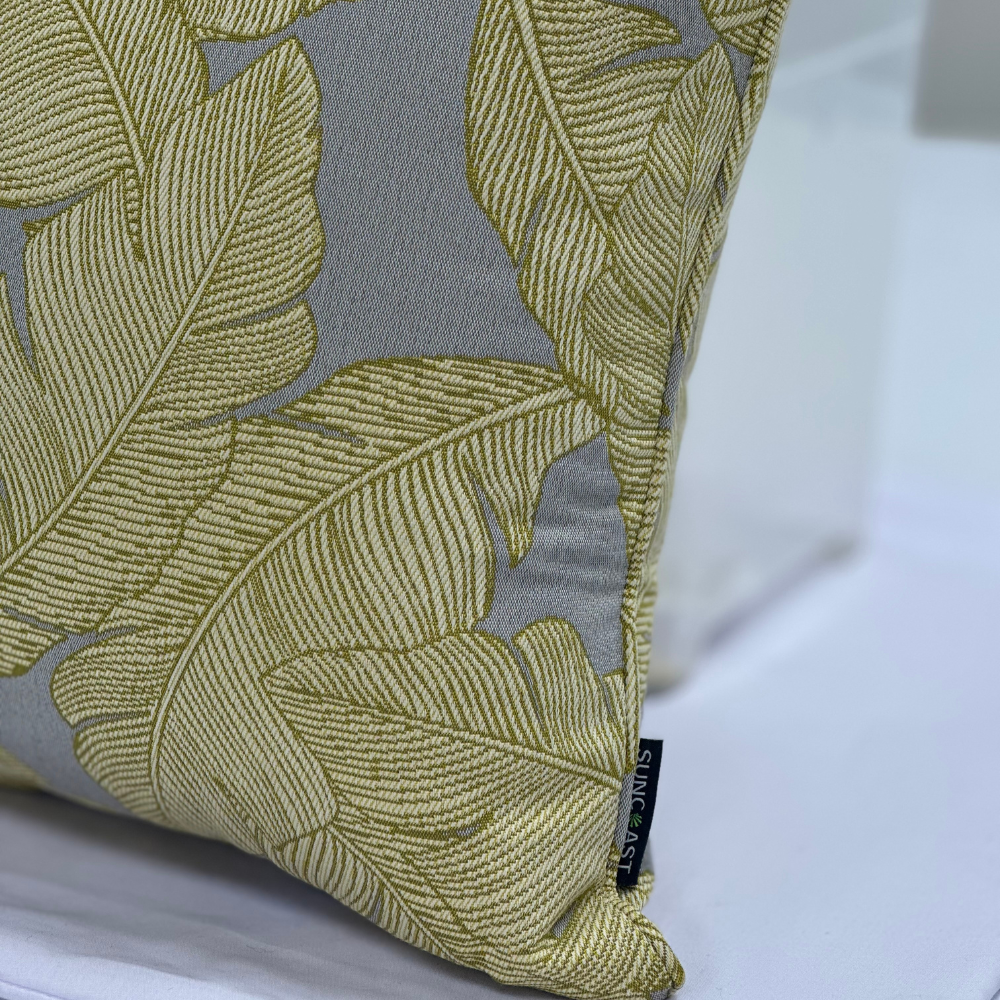 Suncoast Outdoor Customized Throw Cushion -Grey/Gold