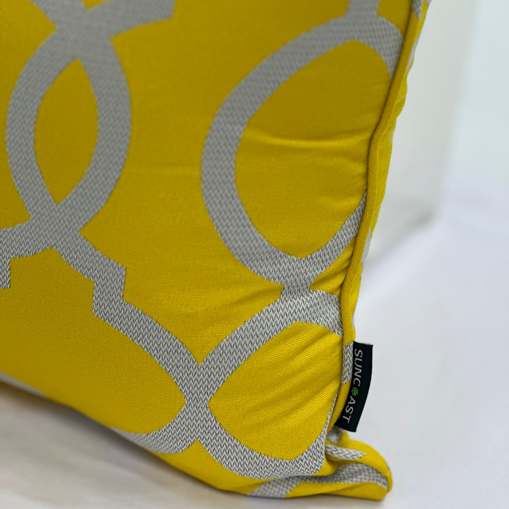 Suncoast Outdoor Customized Throw Cushion - Yellow