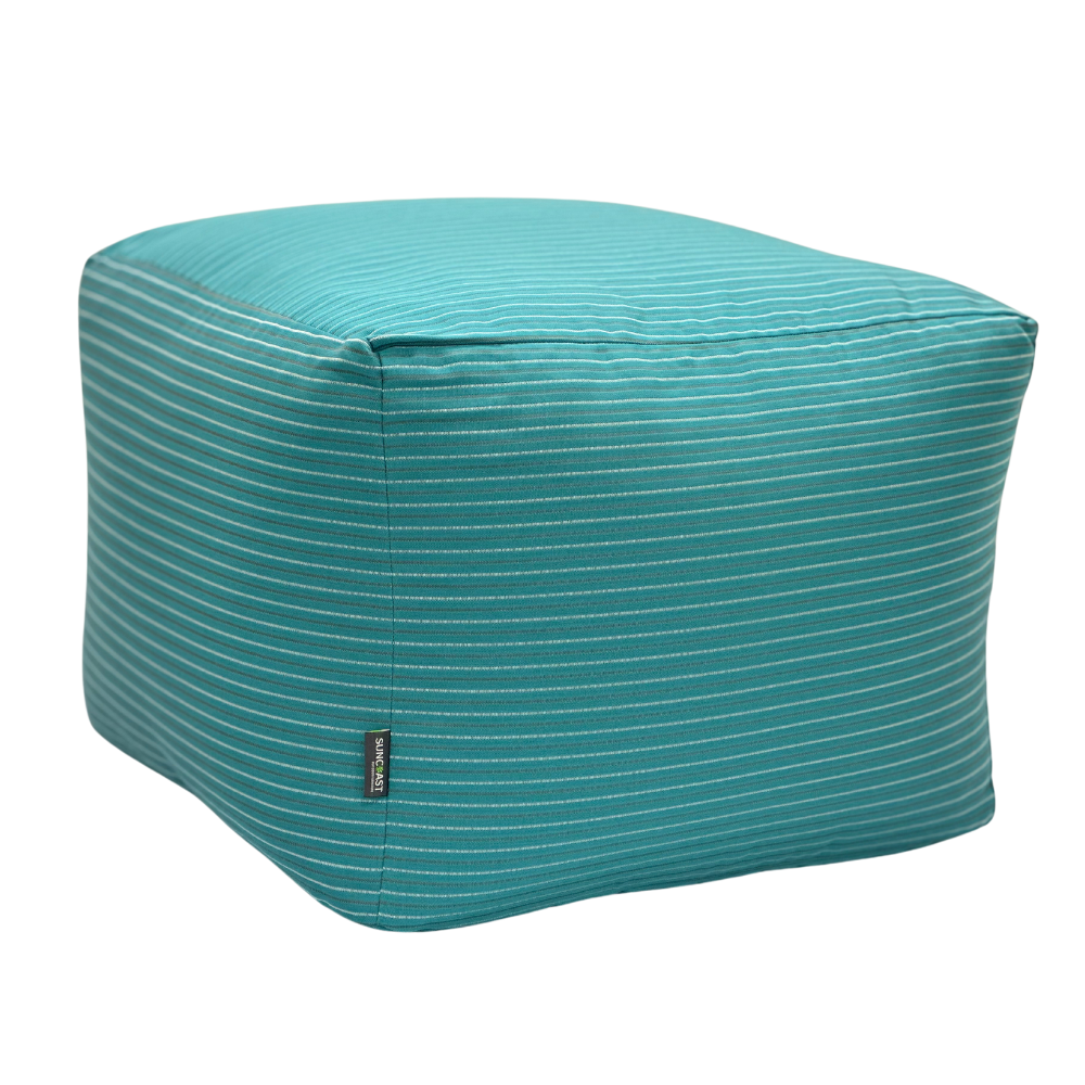 Suncoast Outdoor Customized Pouf- Aqua Green