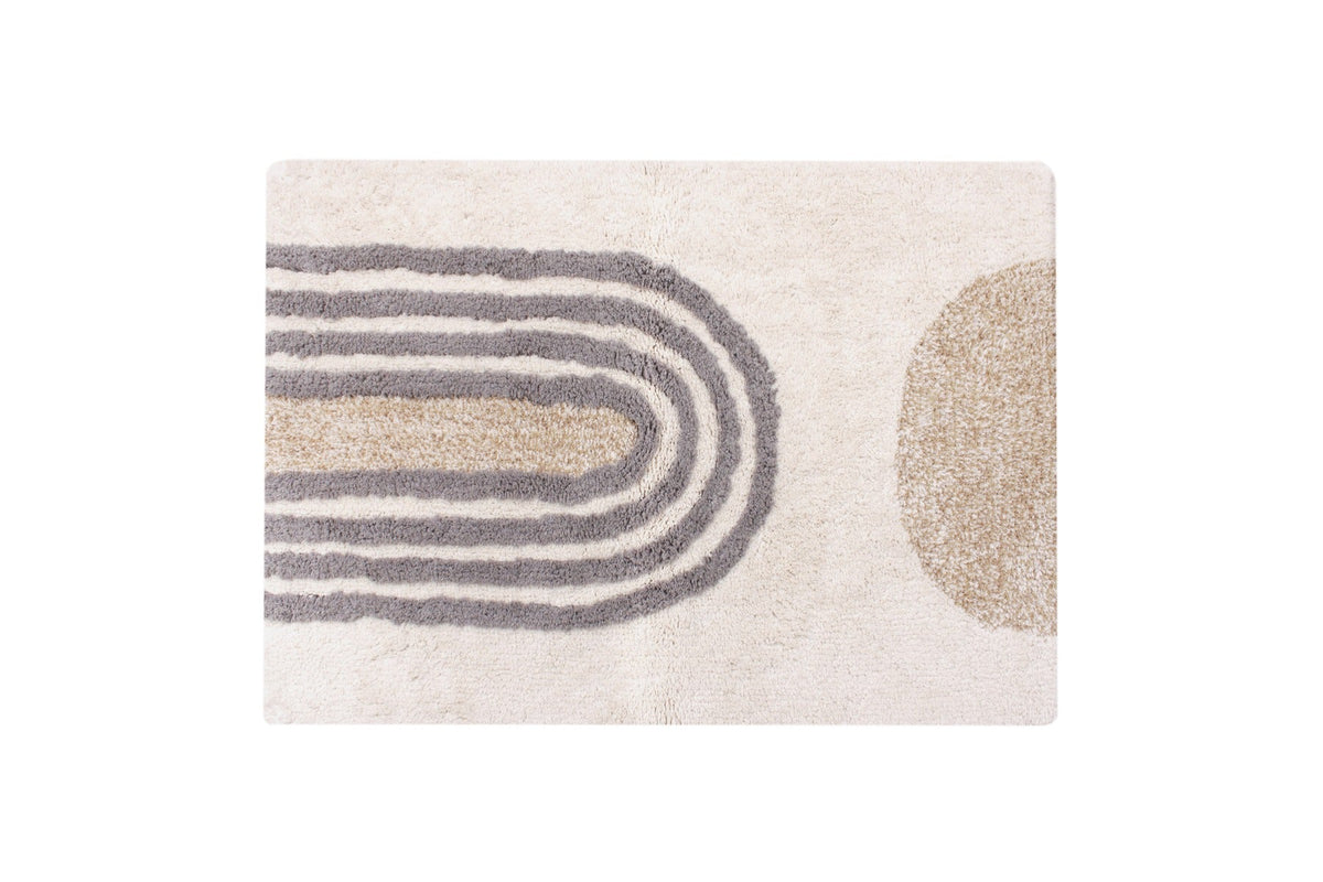 Senta Bath Matt - Ivory / Beige / Grey