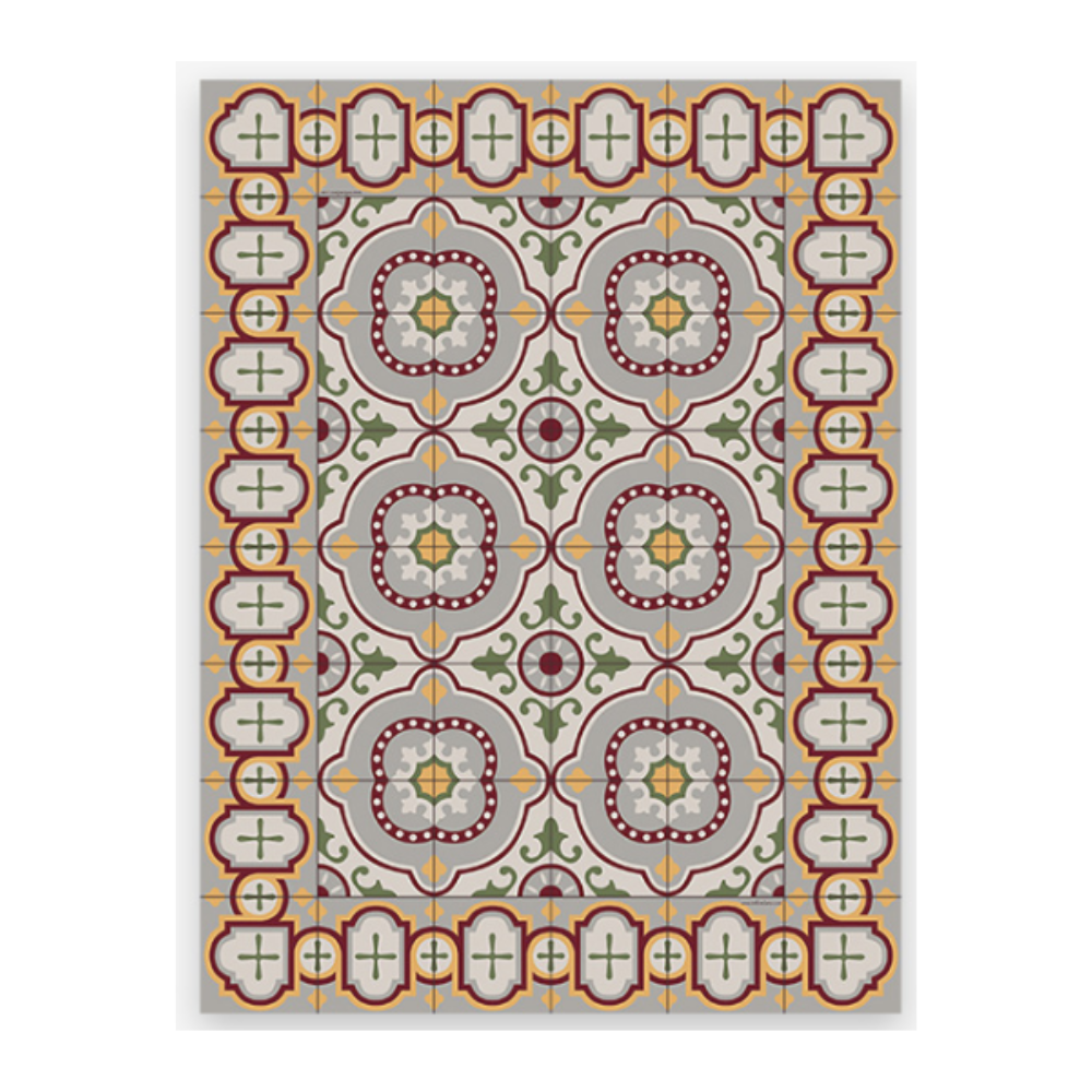 Bizantino Outdoor Carpet-Red/Grey (NO RETURN)