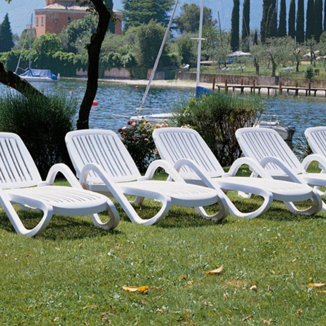 Eden Bianco Sunlounger - White