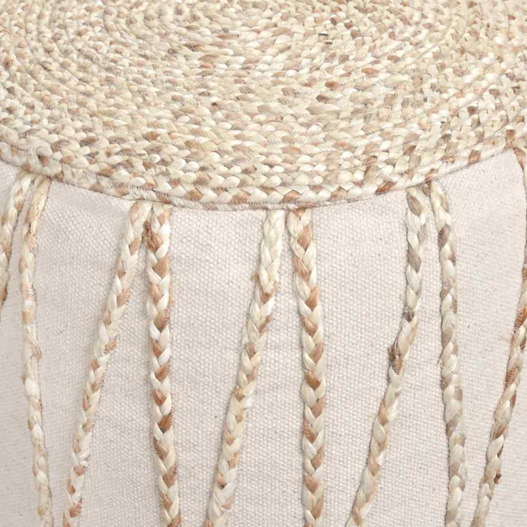 Wardle Pouf - Ivory / Natural