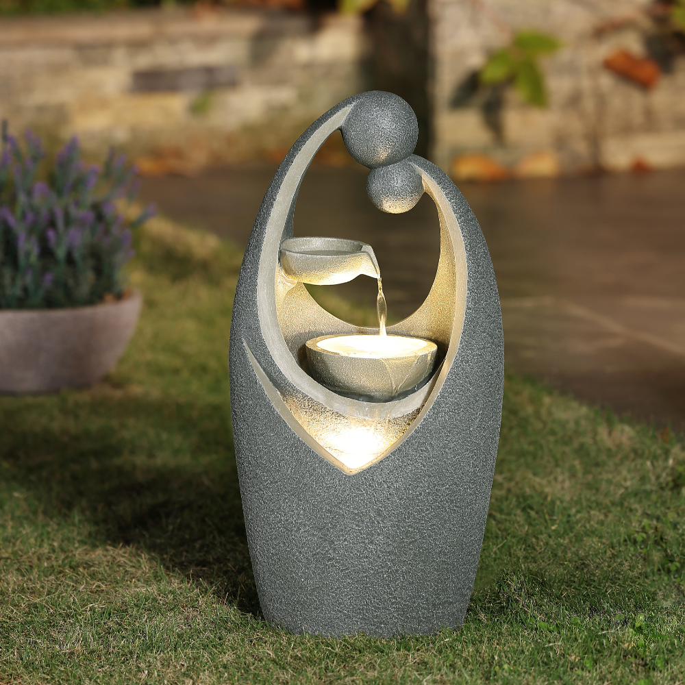 Garden Oval Shape Fountain With LED Light