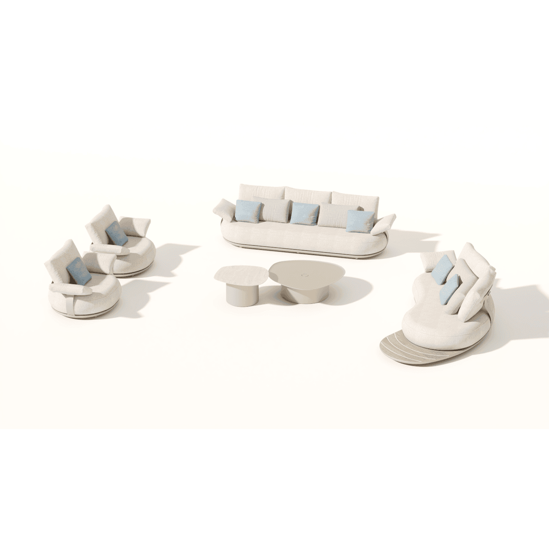 Calla 7-Seater Sofa Set - White