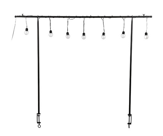 Table Hanger Lights Black With 10 Warm Led Bulbs