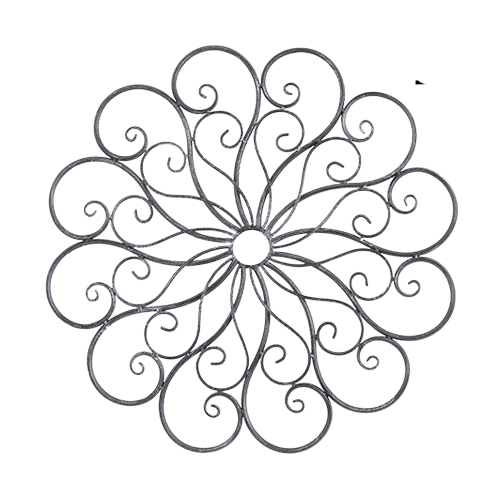 Suncoast Round Wall D√©cor Flower (L) - Grey