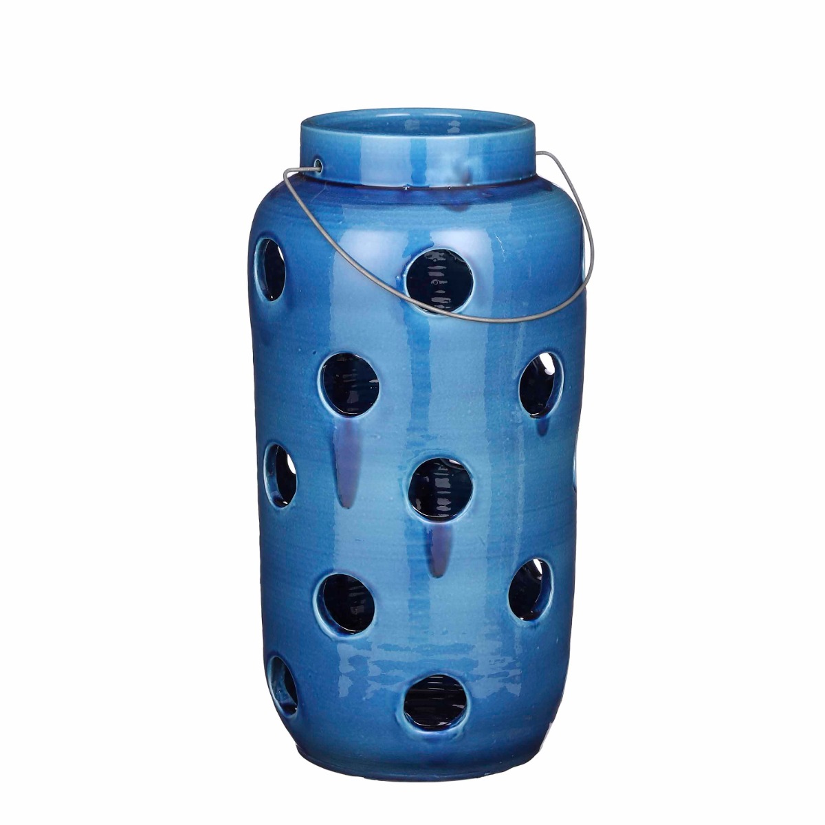 Arena Ceramic Lantern (L) - Blue 