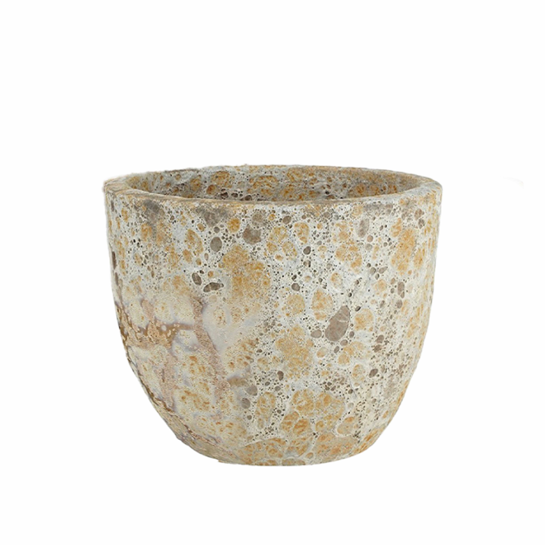 Machu Round Pot - Beige
