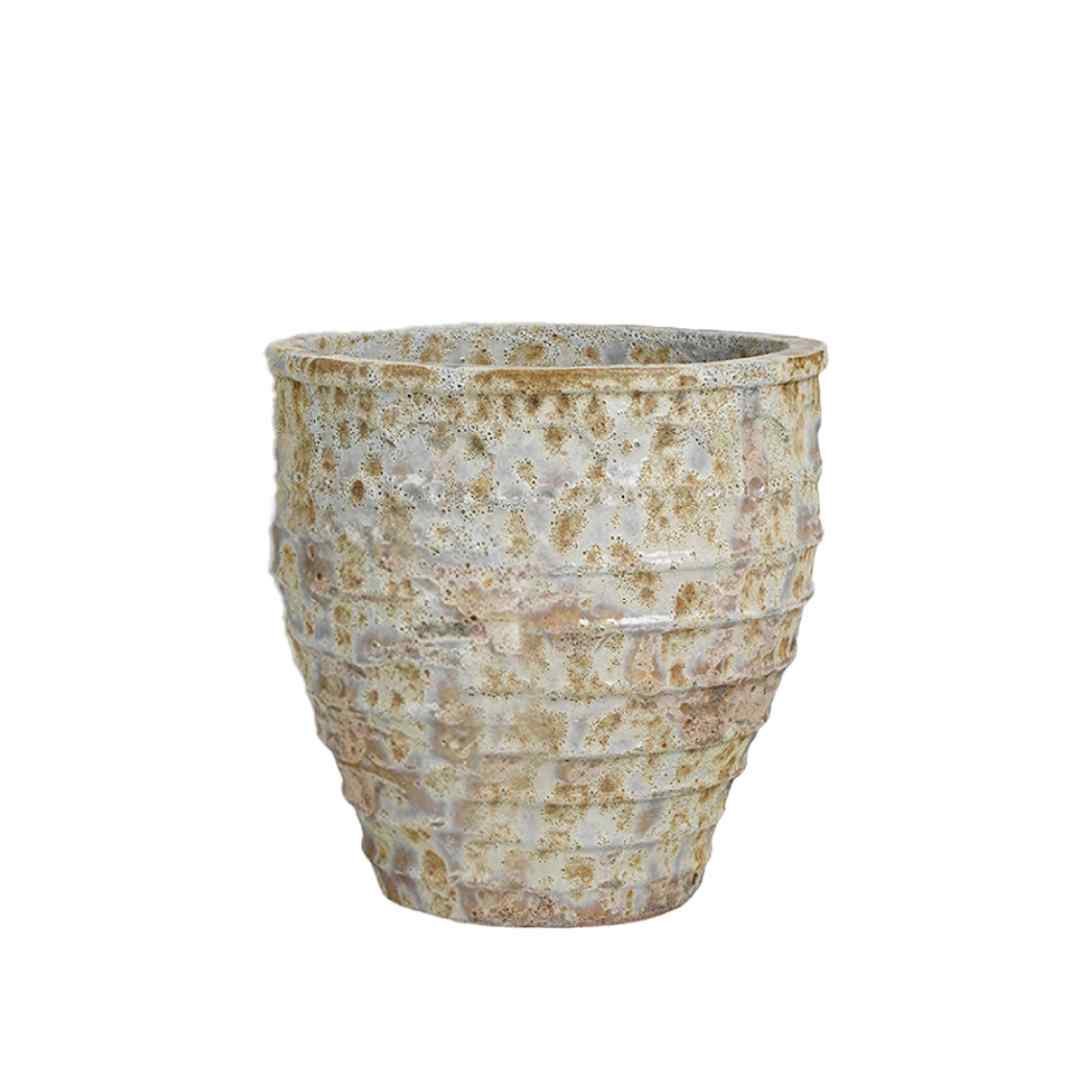 Machu Round Pot - Beige