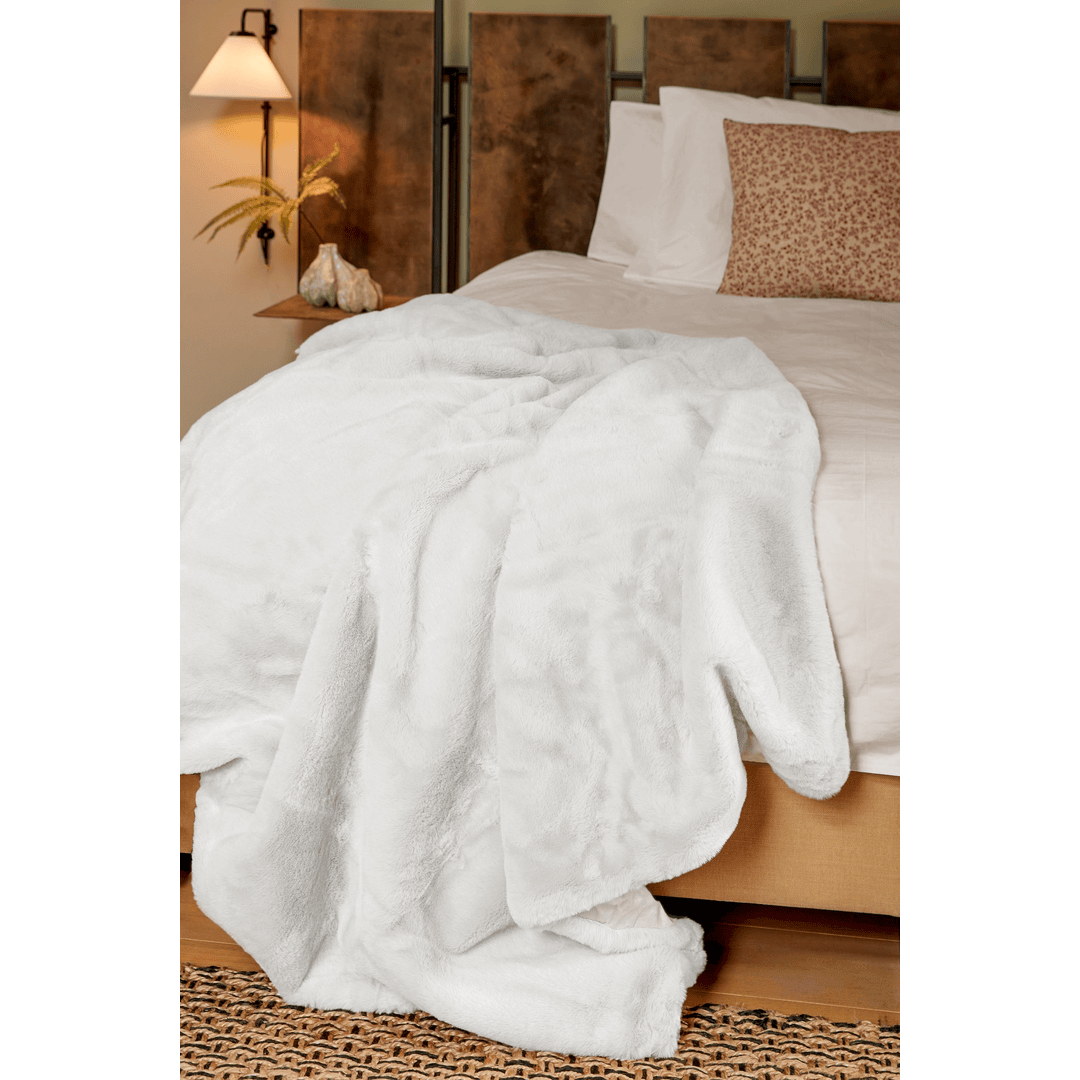 Bronte Fleece Plaid - White 