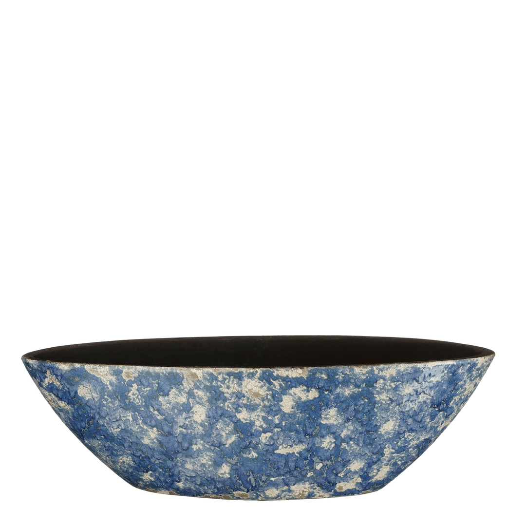 Antica Oval Pot - Blue 