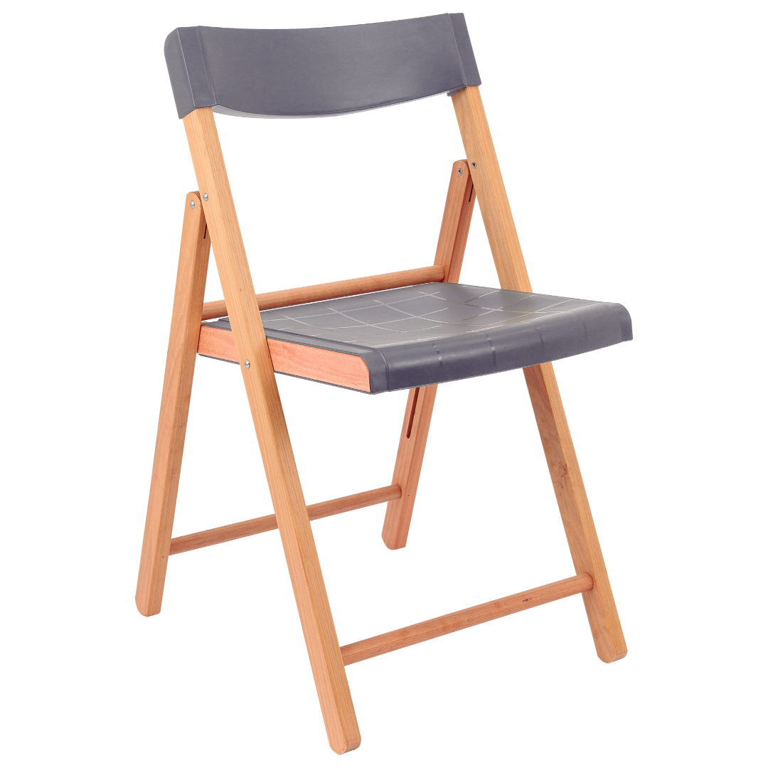 Potenza Foldable Chair in Brazilian Itauba Wood - Graphite