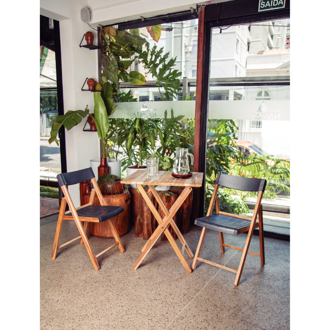 Potenza Foldable Chair in Brazilian Itauba Wood - Graphite