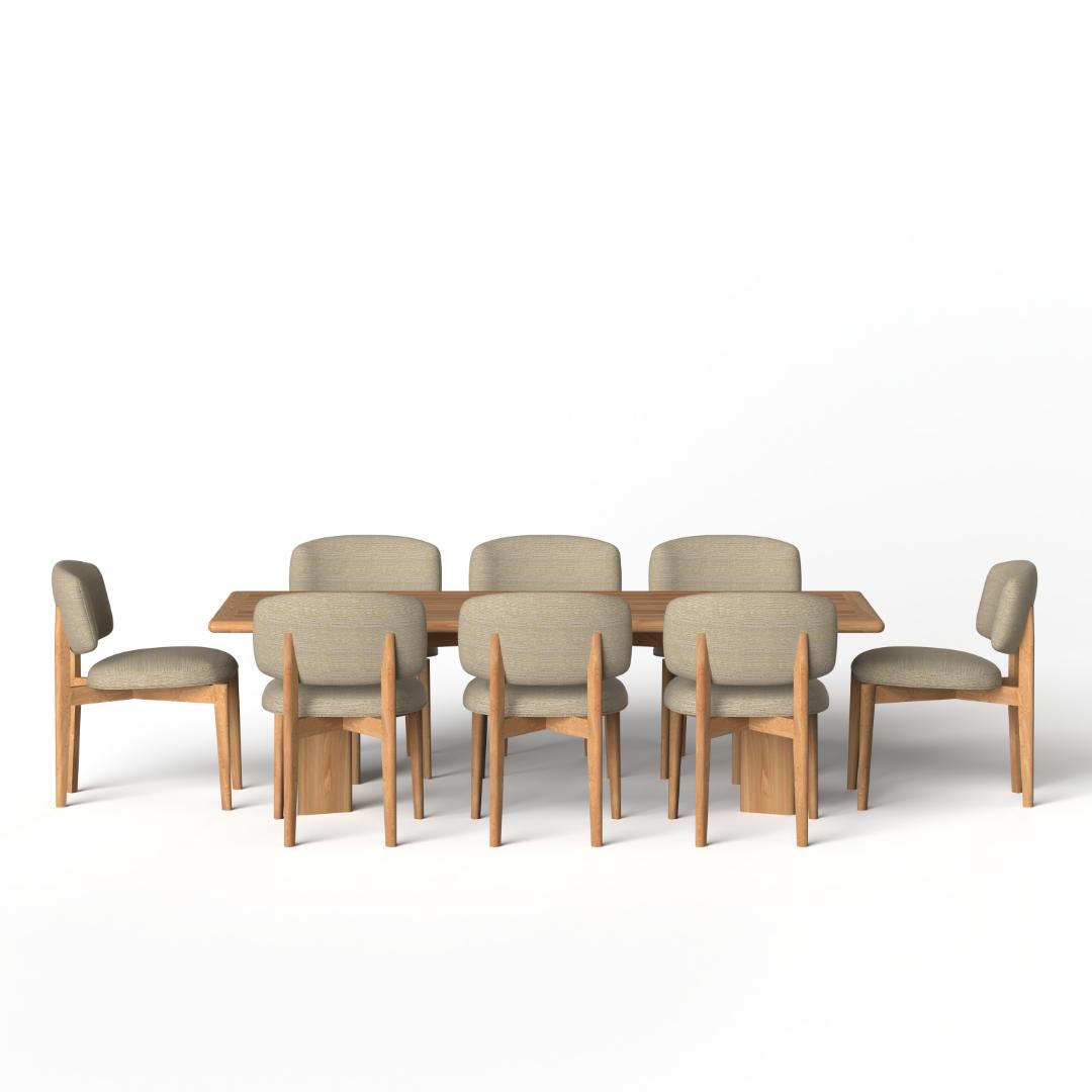 Cloud 8-Seater Dining Set - Beige