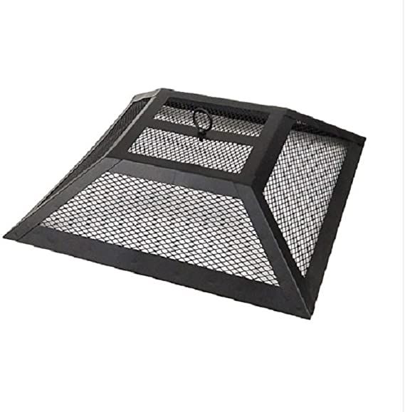 Bad Axe "Chopping Block" Firepit Including Cooking Grill, Mesh Cover, Ash Tray 