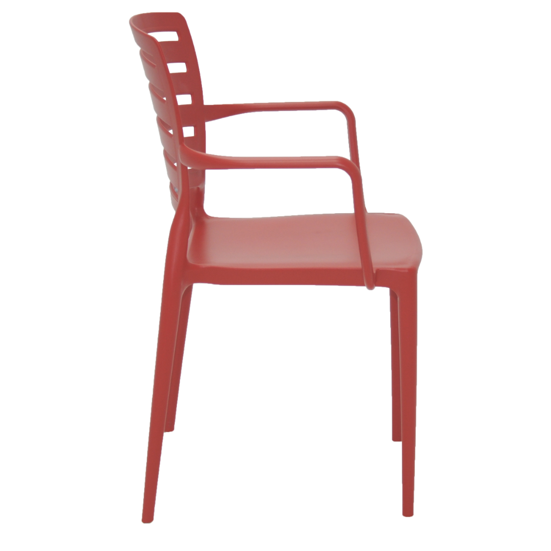 Sofia Armchair Holed Backrest - Red
