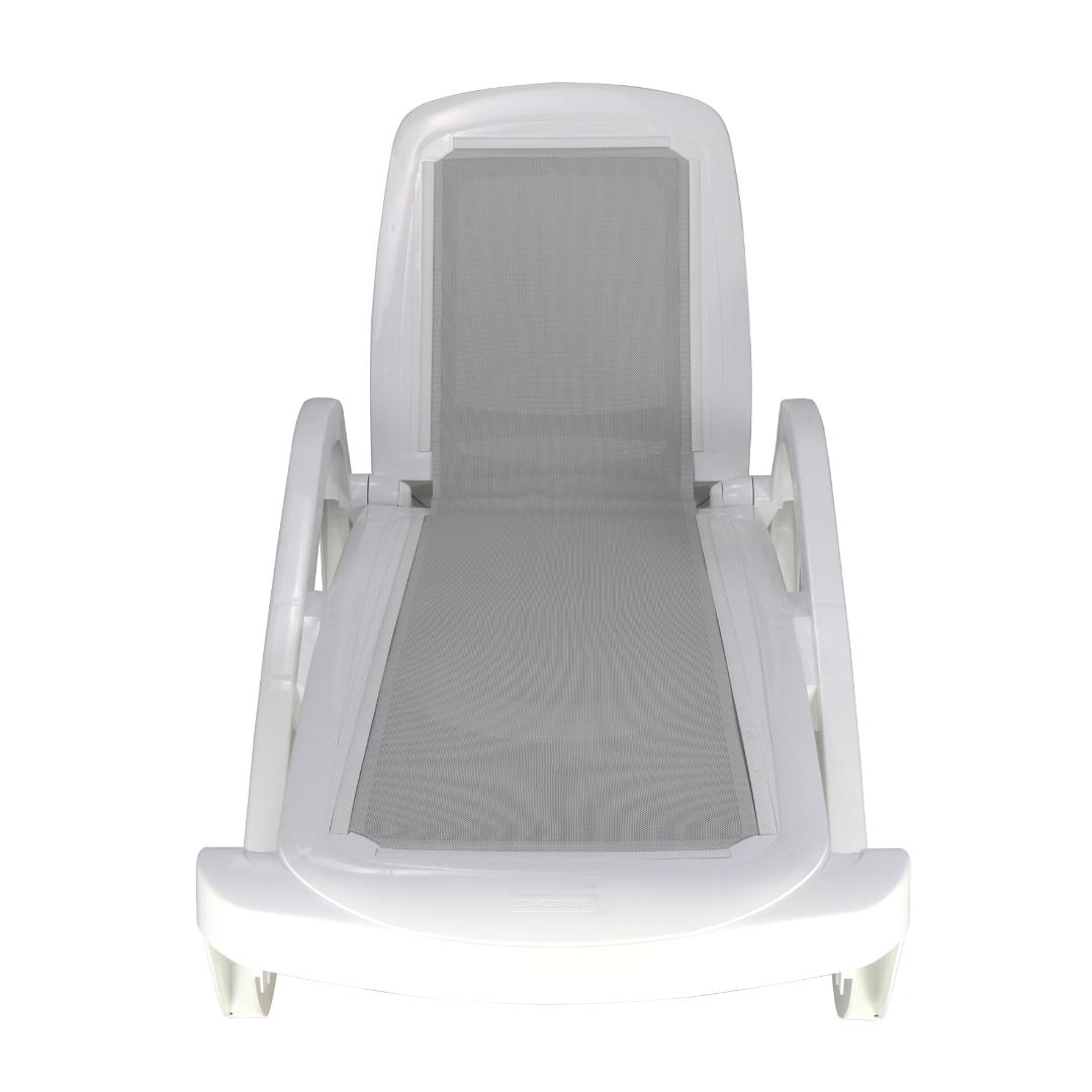 Cancun Sun Lounger - White/Grey