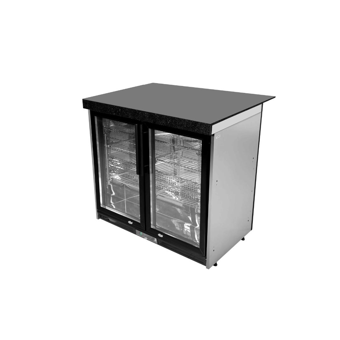 Double Door Fridge - Black