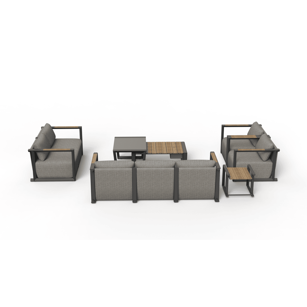 Delta 7-Seater Sofa Set - Charcoal