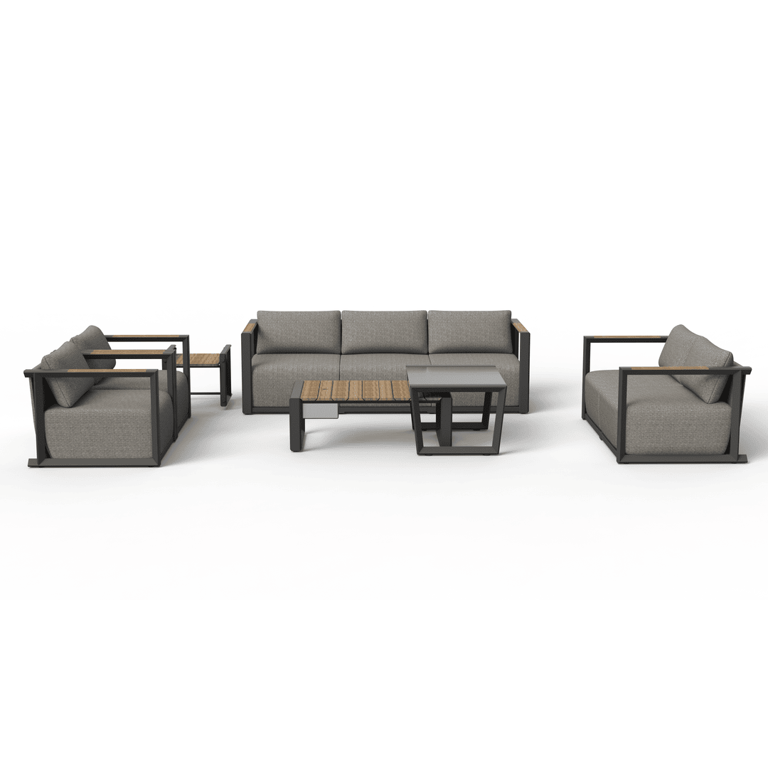 Delta 7-Seater Sofa Set - Charcoal