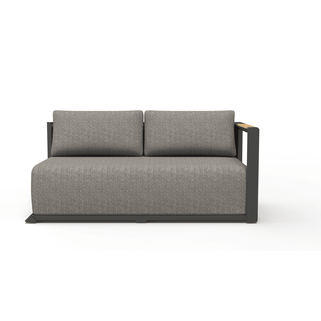 Delta 5-Seater L-Shape Sofa Set - Charcoal