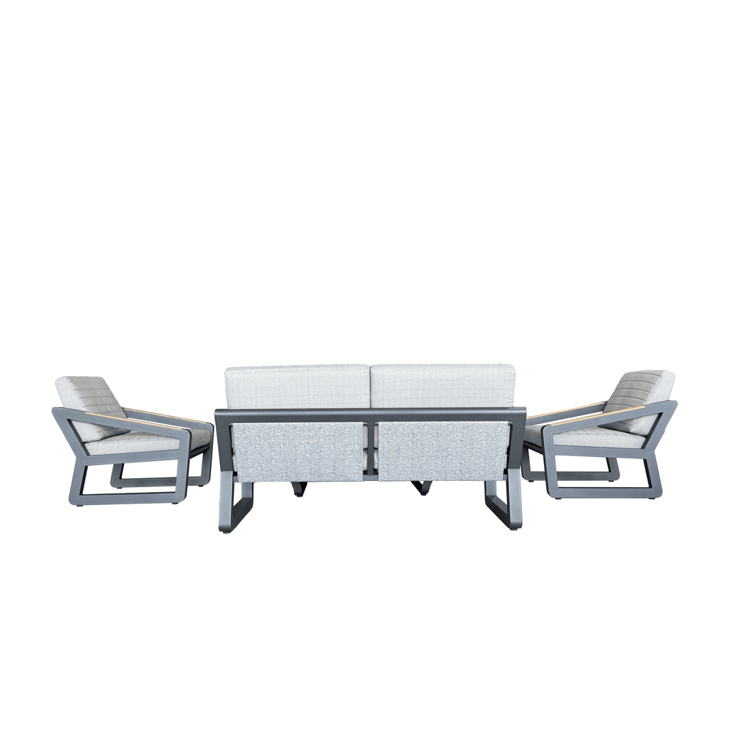 Marrisa 4-Seater Sofa Set - Charcoal