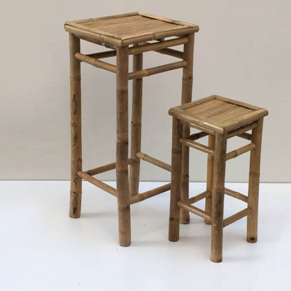 Tropical Bamboo (M) Side Table-Brown